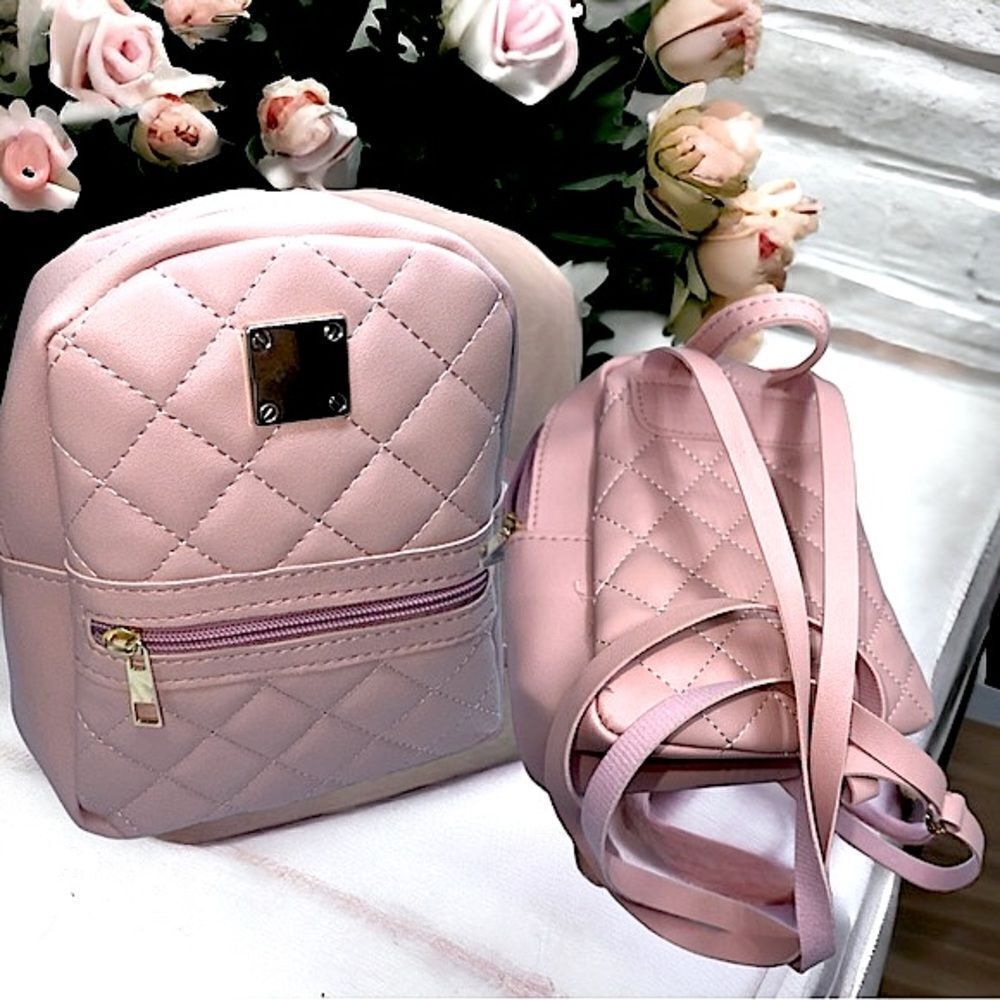 White Leather Mini-Backpack, New - Picture 8 of 14